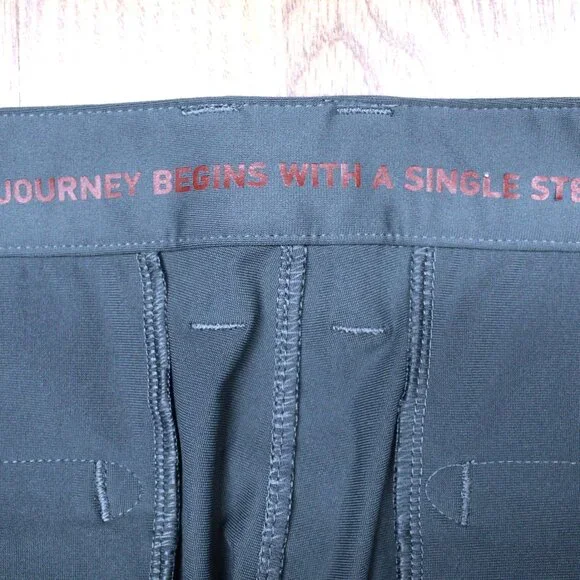 34x33 RHONE TAPERED FIT PANTS POLYETER DARK GREEN-GRAY Sz 34W x 33L - Picture 5 of 6